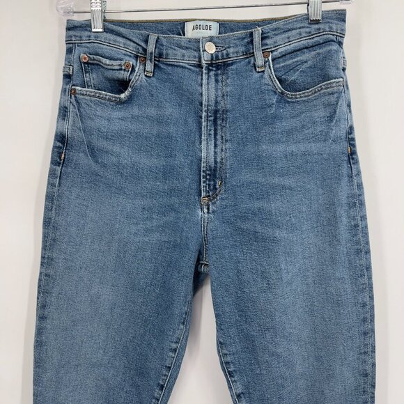 AGOLDE Pinch Waist High Rise Jeans Size 30 Blue Denim - Picture 2 of 12